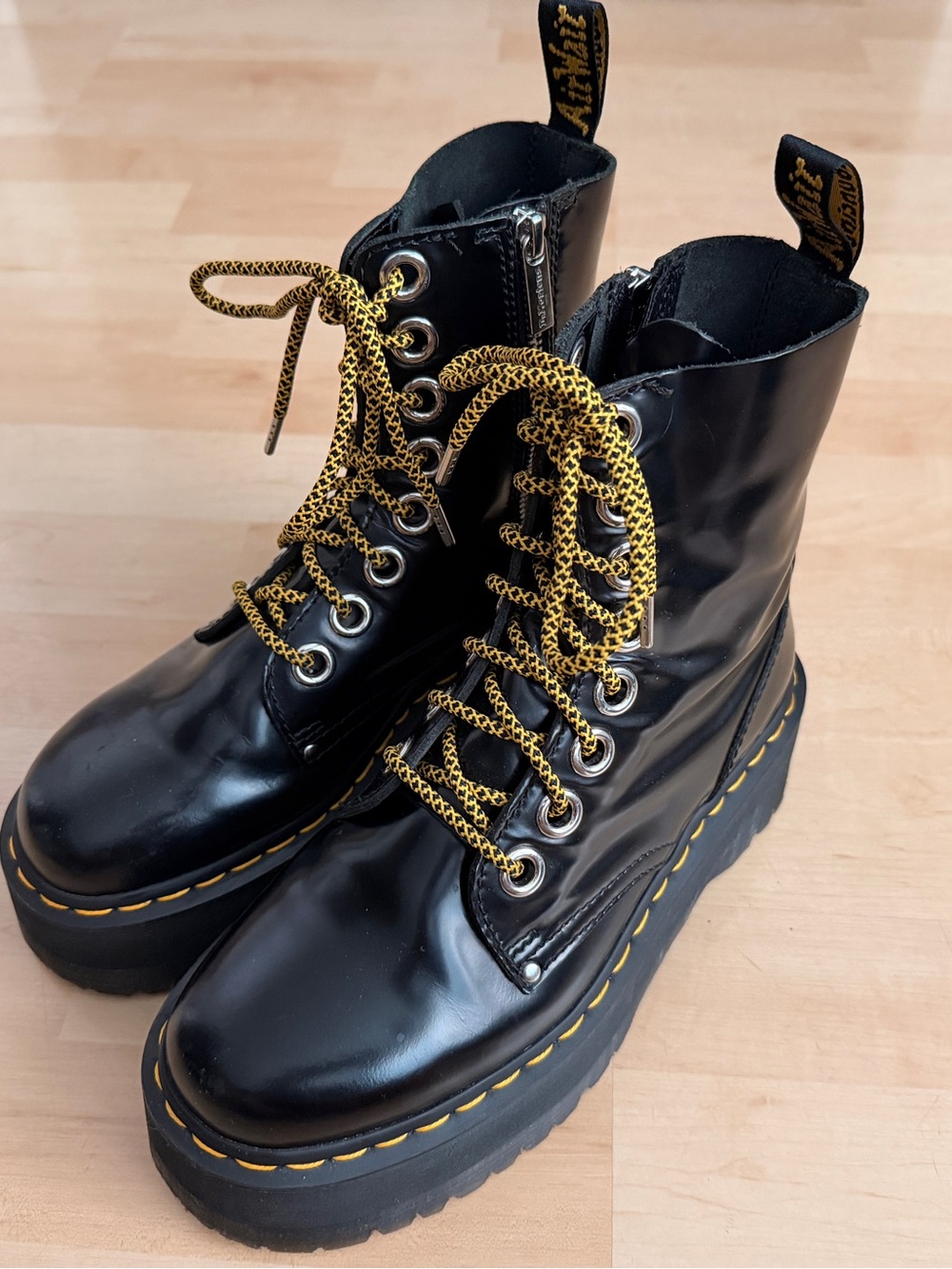 Dr. Martens Max Black Platform Boots